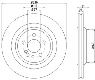 HELLA PAGID 8dd355123081 -  Тормозной диск